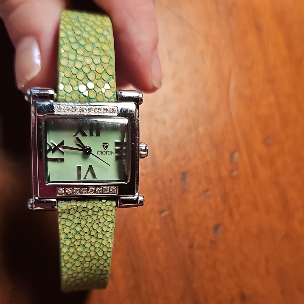 Green Croton Diamond Stingray Watch